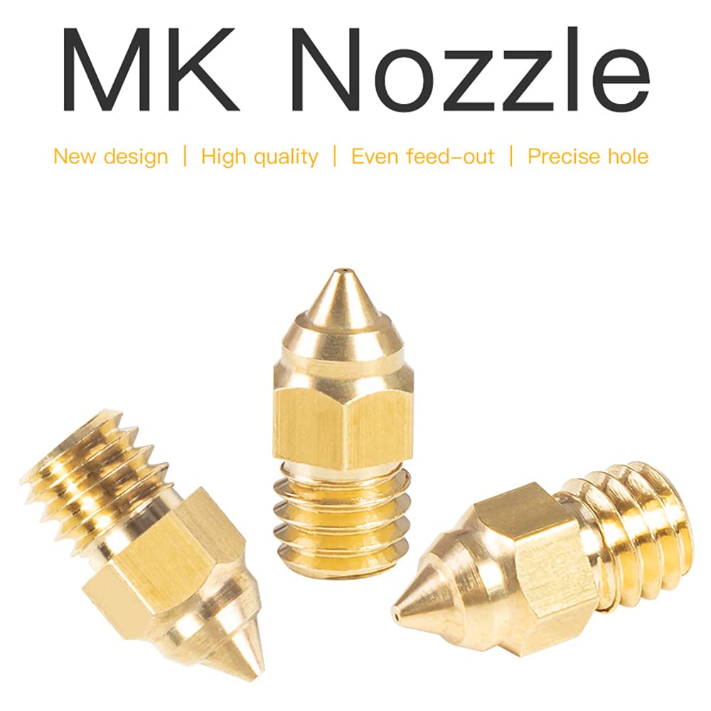 Creality Original 12Pcs Ender 3 Series 0.4Mm Mk Nozzles, For Sprite Extruder Nozzle/Ender 3 S1/Pro/Ender 3/V2/Pro/Max/Cr 6 Se/Ma